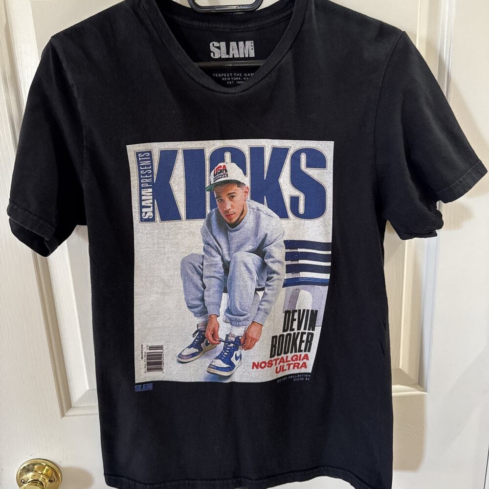 Devin Booker- Graphic T-Shirt- Slam Presents Kicks/ Nostalgia Ultra SIZE Small